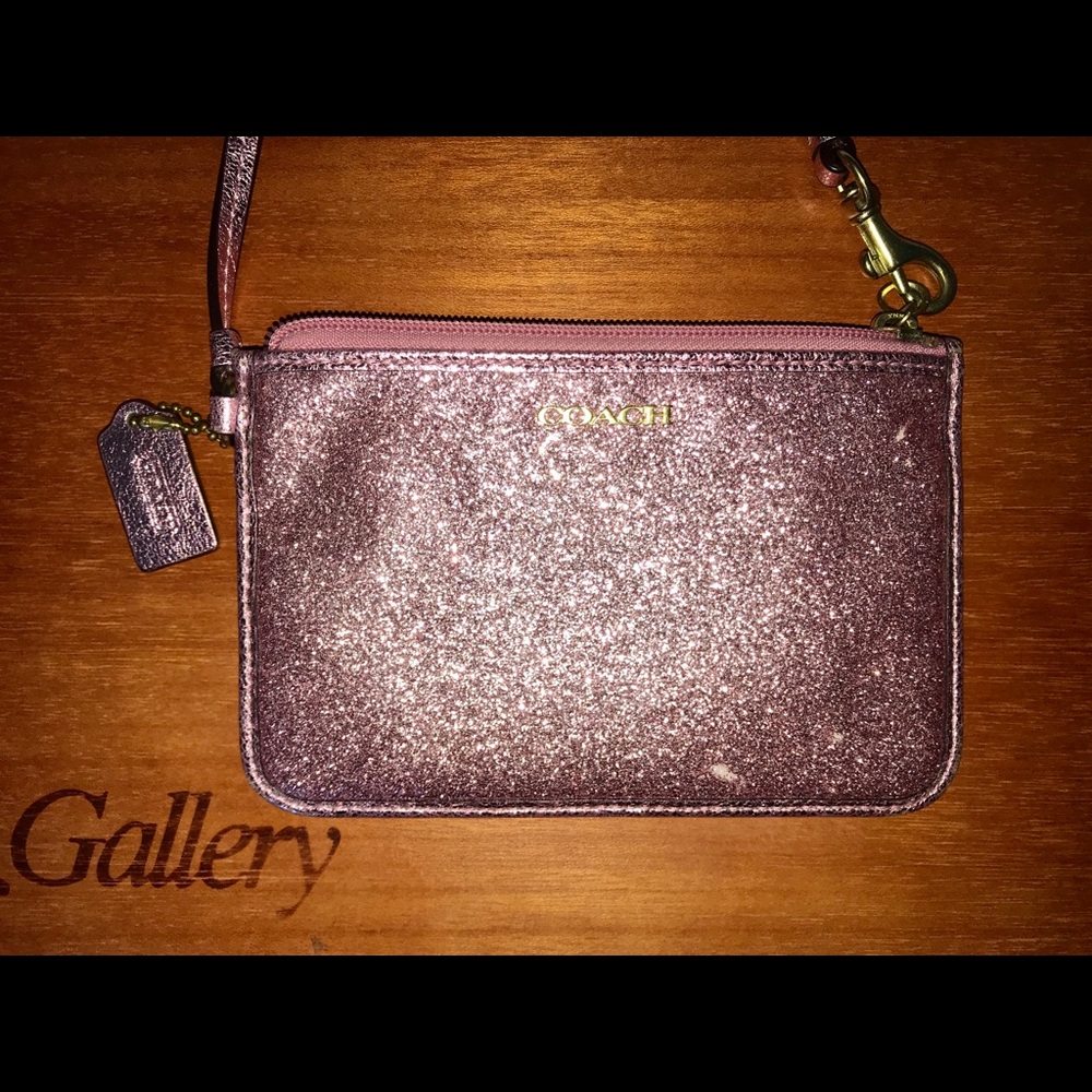 Coach Glitter Light Purple Wristlet